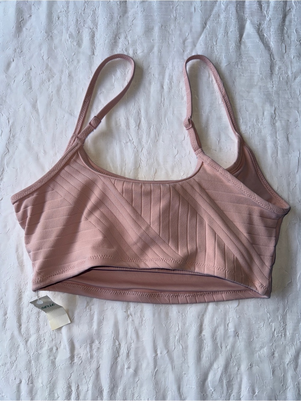 Aerie XO Ribbed Bikini Top with Plunge Neckline - Picture 3 of 7